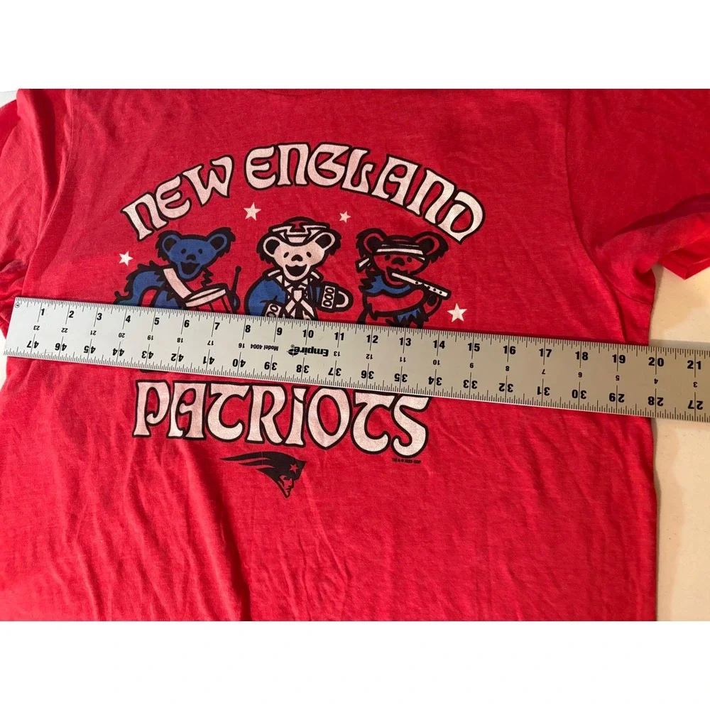 Grateful Dead Patriots Shirt Large L Red Dancing Bears Marching Band Homage (